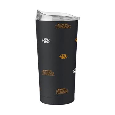 Imagem de Logo Brands Copo de aço inoxidável NCAA Missouri Tigers Step & Repeat de 590 ml – Design de logotipo completo, parede dupla revestida a pó isolado a vácuo - mantém as bebidas quentes e frias por horas