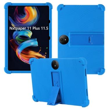 Imagem de HminSen Capa para tablet TCL Nxtpaper 11 Plus de 11,5 polegadas, capa ajustável de silicone macio para crianças para tablets TCL Nxtpaper 11 Plus 29.2 cm 2025 (azul)