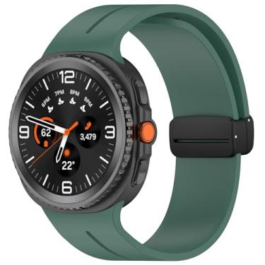 Imagem de Pulseiras esportivas para Samsung Galaxy Watch 8 de 40 mm e 44 mm/8 Classic 46 mm feminino/masculino, pulseira de silicone magnético sem lacunas para Samsung Galaxy Watch 8 Classic de 46 mm/8 44 mm e