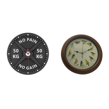 Imagem de XLWLLNJ Relógio de Parede de 2 Peças, Relógio de Parede Moderno para Pendurar, Arte de Parede, Relógio de Cozinha, Relógio de Quarto com Motivo de Pássaro E H