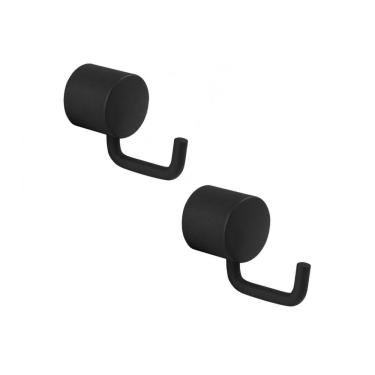 Imagem de Kit com Dois Cabides Serenity de Parede - Sr11060 Ducon Metais Black