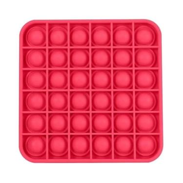 Imagem de Pop It Fidget Toys Brinquedo Anti-Stress Quadrado (Rosa)
