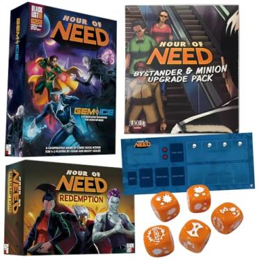 Imagem de Blacklist Games Hour of Need Board Game Expansions Bundle: Gem and Ice, Divine Law, Redemption, Bystander & Minion Upgrade, Dice, and Playmat (6 Items)