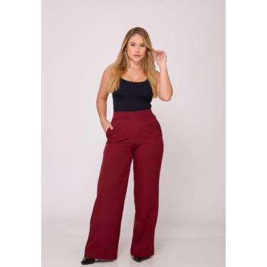 Imagem de Calça Feminina Alfaiataria Marsala - Genérico, Marsala, P