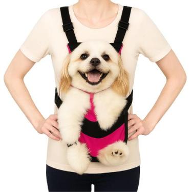 Imagem de Mochila Canguru Para Cachorro e Gato Transporte Pet Passeio Bolsa Fren