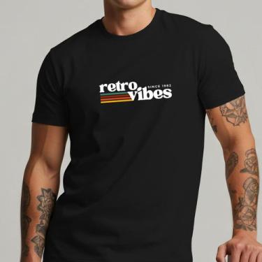 Imagem de Camiseta Masculina Retro Vibes Streetwear Confortável 100% Algodão - Y