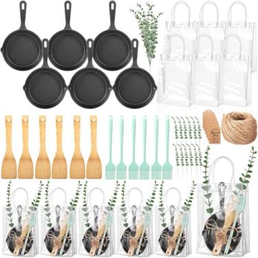 Imagem de Vesici 47 peças de prêmios de chá de bebê para vencedores de jogos, 6 conjuntos de presentes para convidados, frigideira, ferro fundido, colher, espalhadores de manteiga, hastes artificiais de