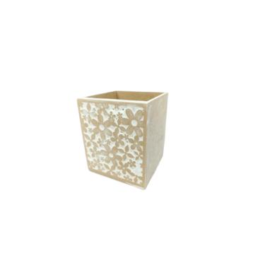 Imagem de Porta caneta Organizador Pátina Branca Floral