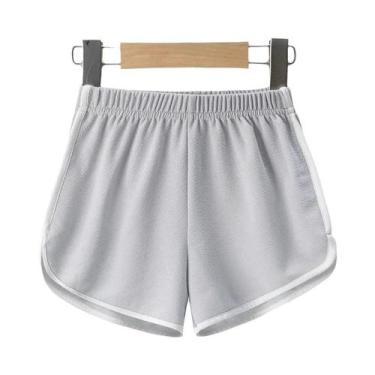 Imagem de Shorts Esportivos Casuais Infantis De Cor Sólida Para Meninos E Menina