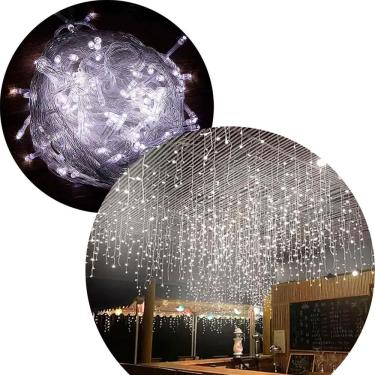 Imagem de Pisca Cascata Cortina Natal 780 LEDs Luz Branca De 5x3m 220V