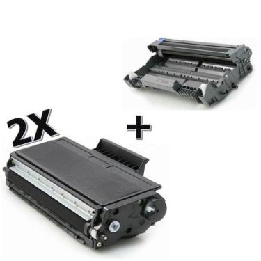 Imagem de Kit 2X Toner Tn650 Tn580 Tn620 + Cartucho Cilindro Dr650 Dr620 Dr520 -