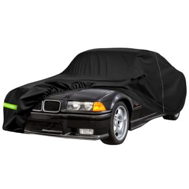 Imagem de Kistrba Capa de carro compatível com BMW Série 3 1982-2004 E30 E36 E46 Sedan/Coupe, ajuste personalizado Oxford 300D com capa de carro completa de algodão para todos os climas