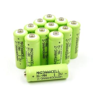 Imagem de (12-Pack) 1.2V 400mAh Rechargeable NiMH Batteries – 2/3AAA Size for Electric Mopeds, RC Devices, Meters, Electric Tools | Eco-Friendly & Long-Lasting Power