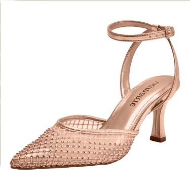 Imagem de Sapato Scarpin Telinha Salto Fino Cravejado Via Marte