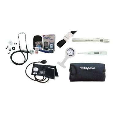 Imagem de Kit Acadêmico De Enfermagem Completo Esfigmo, Rappaport Duplo Com Lant