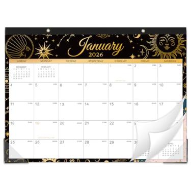 Imagem de Calendário de mesa 2025 - calendário de mesa 2025, 37 x 29 cm, janeiro de 2025 a dezembro de 2025, calendário de mesa de 12 meses, calendário de mesa 2025, 2 protetores de canto, papel grosso