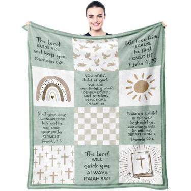 Imagem de Presente de batismo Throw Blanket Muxuten 103 x 127 cm para menina/men