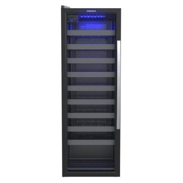 Imagem de Adega de Vinhos Venax 50 Garrafas Piubella Preto Porta Invertida