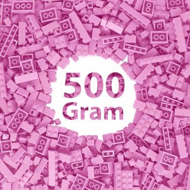 Imagem de Carlerait Bulk Pink Building Bricks, Classic Building Blocks Compatible with All Major Brands
