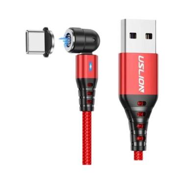 Imagem de Cabo De Carregamento Rápido Magnético 540 Rotativo 5A Tipo C Micro USB