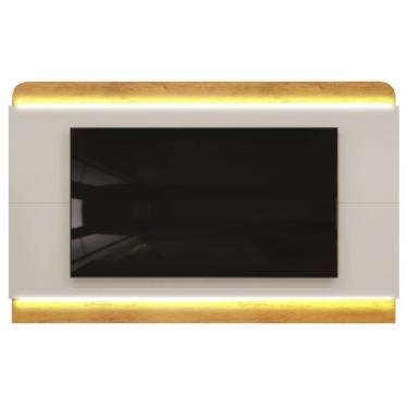 Imagem de Home P/ Tv Até 75 Polegadas Nadine C/ Led 219x136cm Bali/cedro - Dj Móveis