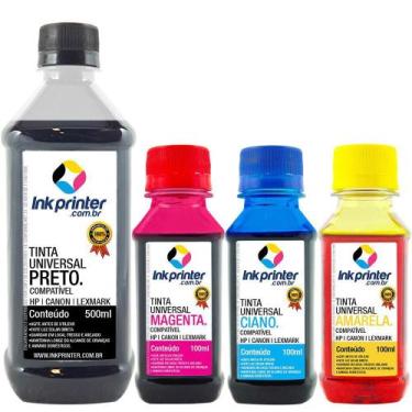 Imagem de Tinta InkPrinter Universal para Recarga de Cartucho HP, Lexmark, Canon