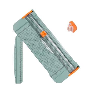 Imagem de Cortador de papel A4 - Aparador de papel de 30 cm com 2 peças de lâminas de substituição com régua lateral de proteção para cartão de presente, cupom, etiqueta, cartolina, foto