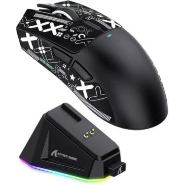 Imagem de ATTACK SHARK Mouse X11 Frenesi Leve Sem Fio Para Jogos Com Base De Carregamento RGB, Tri-Mode-2.4G/USB-C Com Fio/BT, DPI 22K, Sensor Óptico PAW3311, 5 Botões Programáveis Para PC/Mac
