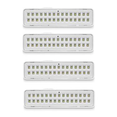 Imagem de Kit com 4 Luz Emergência Bateria Lítio 30 Leds 2W Biv Elgin
