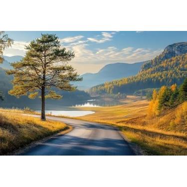 Imagem de Quadro Decorativo com Estampa Misty Mountain Majesty Winding Road Beckons Adventure 50 x 50 Papel 3 unidades