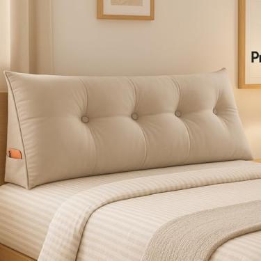 Imagem de Almofada para Cabeceira Mel Travesseiro com Encosto e Apoio para Lombar com Porta Celular, Leitura, Descanso(Marrom,1,40)