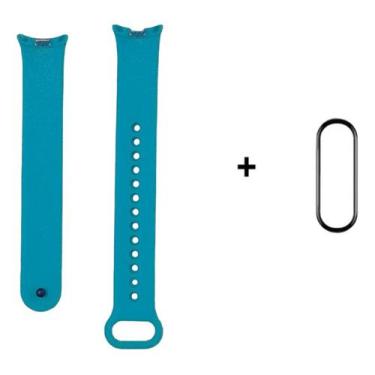 Imagem de Pulseira Para Xiaomi Mi Band 9 De Silicone + Pelicula - Pop Shope, Azu