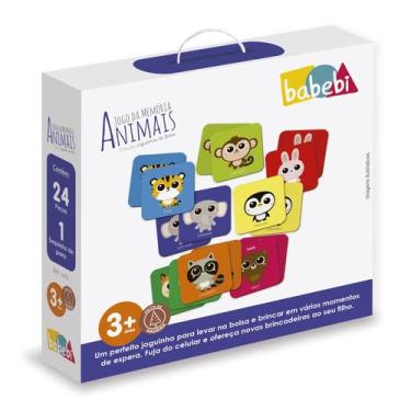 Imagem de Jogo Da Memória Animais Coleção Joguinhos De Bolsa Babebi