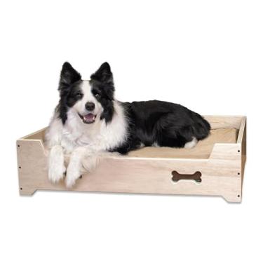 Imagem de Rehabilitation Advantage Cama elevada de madeira para animais de estimação – Mobiliário de cama elevado feito à mão para cães e gatos – Ecológica – Feito nos EUA – Cama para animais de estimação não