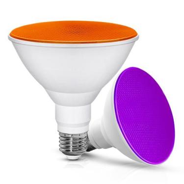 Imagem de Lâmpada LED Flaspar laranja roxa de 15 W (equivalente a 150 W), pacote