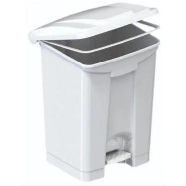 Imagem de Lixeira Com Pedal Polipropileno Branca - 50 Litros