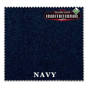 Imagem de Championship Invitational Teflon Bilhar mesa de bilhar pano de feltro - com manchas - trilhos pré-cortados - Revendedor autorizado (azul marinho, 2,7 m)