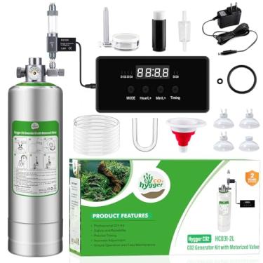 Imagem de Sistema gerador de CO2 de aquário 5L atualizado com válvula de motor habilitada para temporizador, kit de sistema de CO2 de atualização com estrutura de liberação rápida para tanques de plantas de