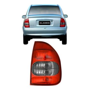 Imagem de Lanterna Traseira Rufato 16718 Fumê Bolha Lado Direito Corsa Sedan 2000 2001 2002 2003 2004 2005 2006 2007 2008 2009 Reposição Automotiva Instalação Segura