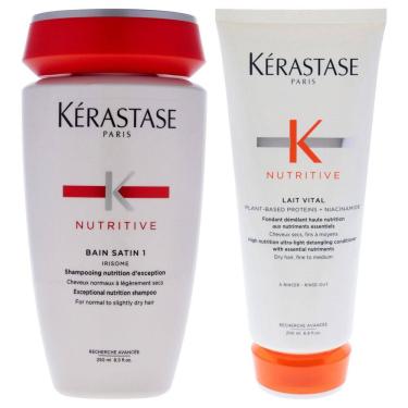 Imagem de Conjunto de shampoo e condicionador Kerastase Nutritive Bain Satin 1
