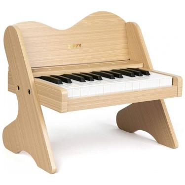 Imagem de Piano de Madeira Inafntil com 25 Teclas com Controle Digital e Musicas Integradas, ZIPPY, Bege