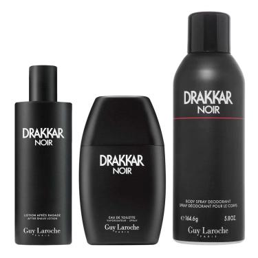 Imagem de Conjunto de água de toalete Perfume Guy Laroche Drakkar Noir 100 ml, 3 unidades