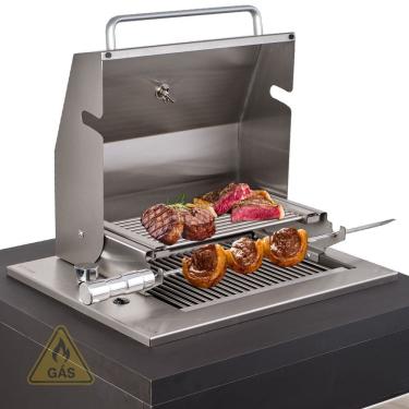 Imagem de Churrasqueira Grill Gourmet a Gás com Tampa de Embutir Diamond Little Titan