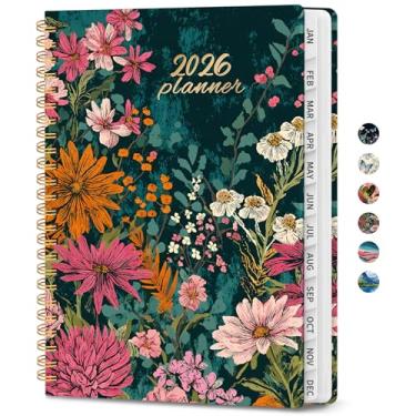 Imagem de Agenda 2026 – Agenda semanal e mensal, janeiro de 2026 a dezembro de 2026, agenda de calendário 2026 com encadernação em espiral, bolso interno, perfeito para material escolar de escritório em casa