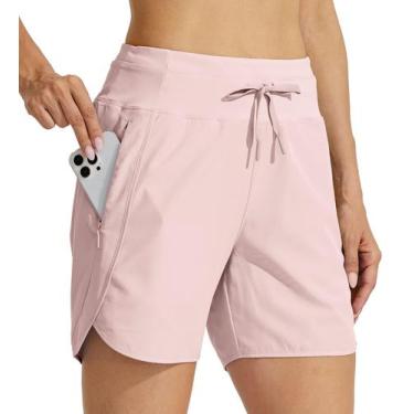 Imagem de Shorts de corrida Willit femininos rosa Quick Dry Workout 3GG