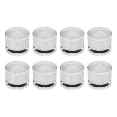 Imagem de Kit 8 Botões Frisados Cromados Zamac Francês Para Proteger Espelhos Vi