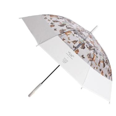 Imagem de Guarda Chuva Automático Reforçado Transparente de Borboleta