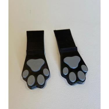 Imagem de Kit 2 Suporte Trava Porta Patinhas de Cachorro Aparador Peso Cunha Cal