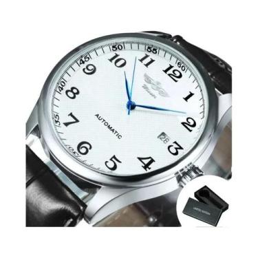 Imagem de Relógio Automático Minimalista Masculino Azul Pointer Luxuoso Com Puls