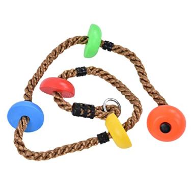 Imagem de Phefop Corda Plástica Exterior do Balanço do Disco para a Escalada da árvore Com Jogo Confortável de Alta Resistência Ideal para Varandas Pátios Jardins